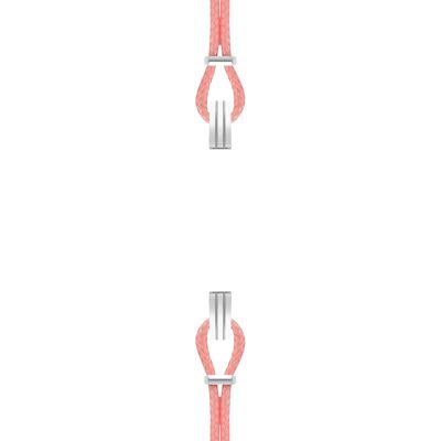 Bracelet coton pour boitier SILA clip ACIER colori rose poudre