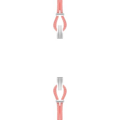 Bracelet coton pour boitier SILA clip ACIER colori rose poudre