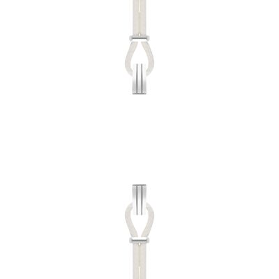 Bracelet coton pour boitier SILA clip ACIER colori blanc