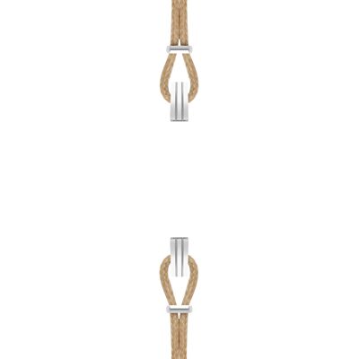 Cotton strap for SILA case STEEL clip nude color