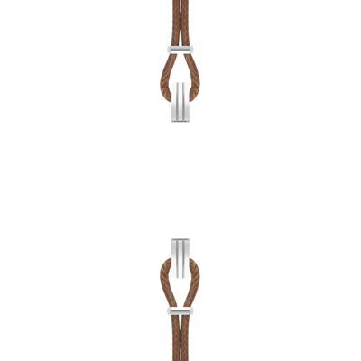 Cotton strap for SILA STEEL clip case chocolate color