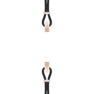 Bracelet coton pour boitier SILA clip OR ROSE colori noir profond