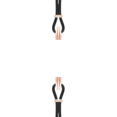Cinturino in cotone per clip custodia SILA ORO ROSA colore nero intenso