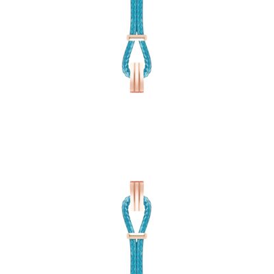 Cinturino in cotone per clip custodia SILA ORO ROSA colore blu turchese