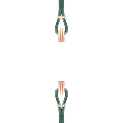 Cotton strap for SILA case clip ROSE GOLD bottle green color