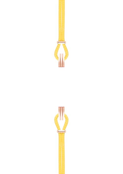 Bracelet coton pour boitier SILA clip OR ROSE colori jaune d'or