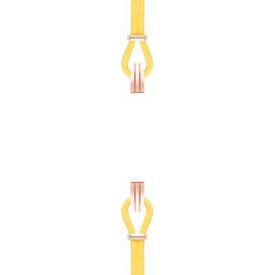 Bracelet coton pour boitier SILA clip OR ROSE colori jaune d'or