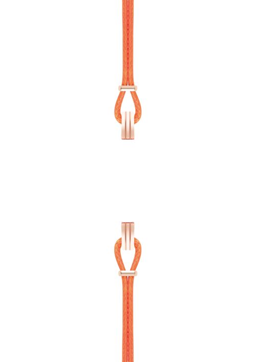 Bracelet coton pour boitier SILA clip OR ROSE colori tangerine