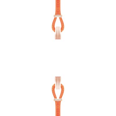 Bracelet coton pour boitier SILA clip OR ROSE colori tangerine