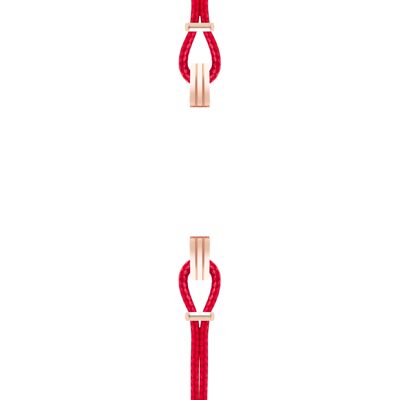Cotton strap for SILA clip case ROSE GOLD color passion red