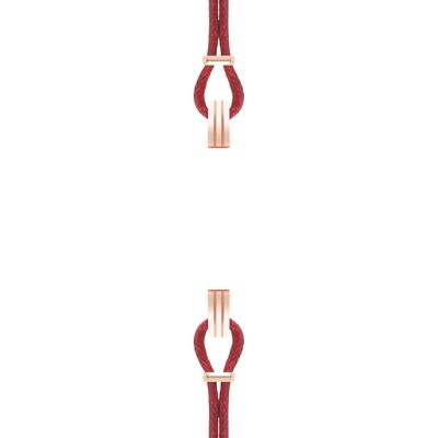 Cotton strap for SILA clip case ROSE GOLD ruby color