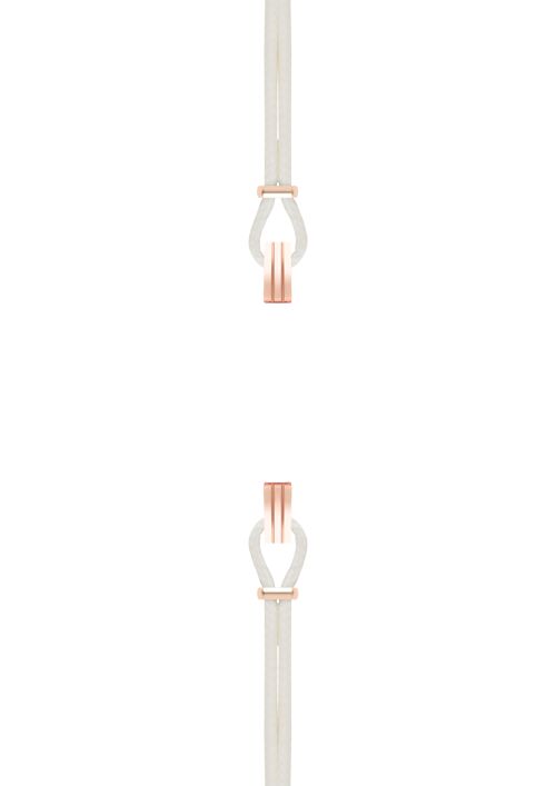 Bracelet coton pour boitier SILA clip OR ROSE colori blanc