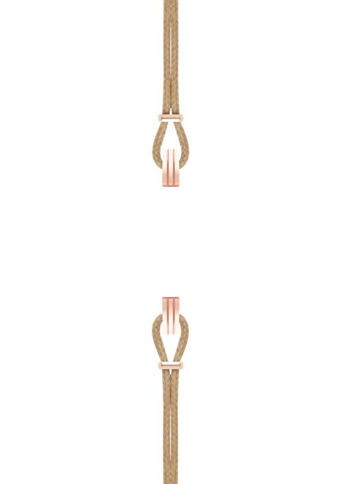 Bracelet coton pour boitier SILA clip OR ROSE colori nude