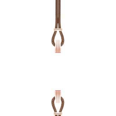 Bracelet coton pour boitier SILA clip OR ROSE colori chocolat