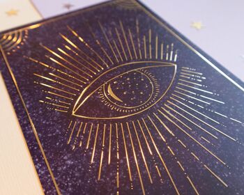 Magical Eye Gold Foil Art Print A5 2