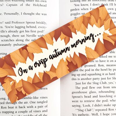 Orange Autumn / Fall Bookmark