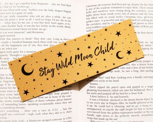 Stay Wild Moon Child Gold Shiny Bookmark