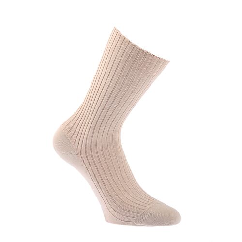 L'ORIGINALE - mi-chaussette pur fil d'Ecosse sans élastique - Beige