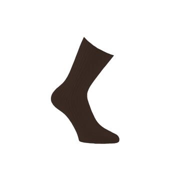 L'ORIGINALE - mi-chaussette pur fil d'Ecosse sans élastique - Marron 1