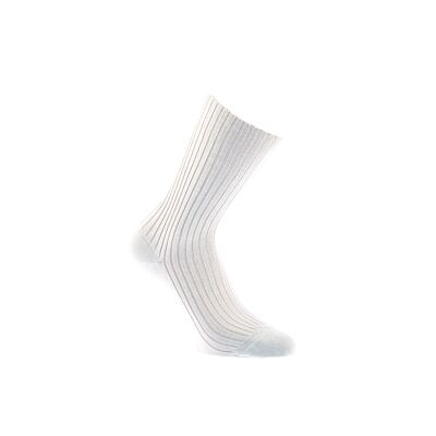 L'ORIGINALE - mi-chaussette pur fil d'Ecosse sans élastique - Blanc