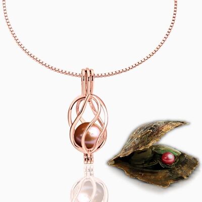 Helix Armband + Auster mit Perle - Bunt - Roségold - 1 Stk.