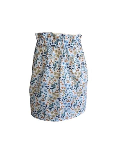 blue flower skirt