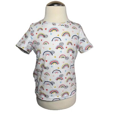 Regenbogen-T-Shirt weiß