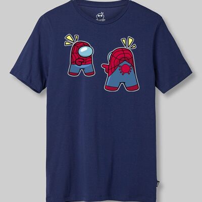 SPOODER-MAN - T-shirt (Among Us Fan-Art) -  - NavyBlue