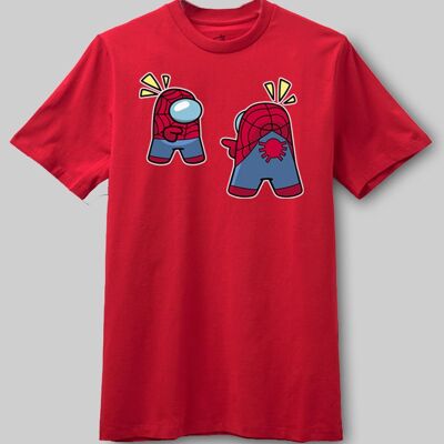 SPOODER-MAN - T-shirt (Among Us Fan-Art) - - Red