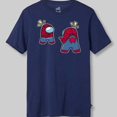 SPOODER-MAN - T-shirt (Among Us Fan-Art) - - NavyBlue