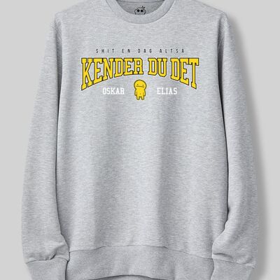 Kender Du Det - BOT College - CREWNECK -  - Grey