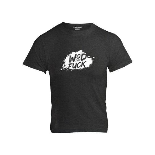 T-SHIRT HOMME - WOD THE FUCK - Noir Chiné