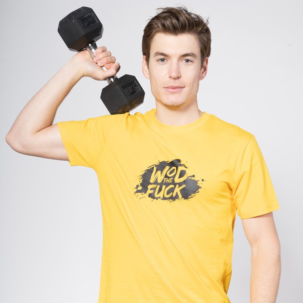 HERREN T-SHIRT - WOD THE FUCK - Gelb
