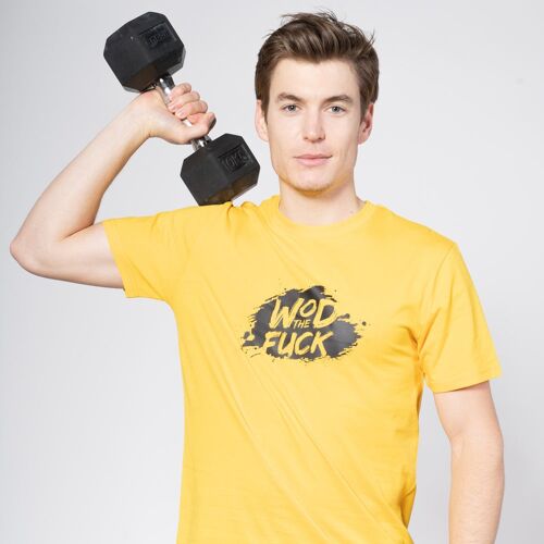 T-SHIRT HOMME - WOD THE FUCK - Jaune