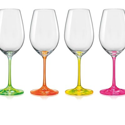 CALICI DA VINO NEON 350ML-SET DA 4 OF