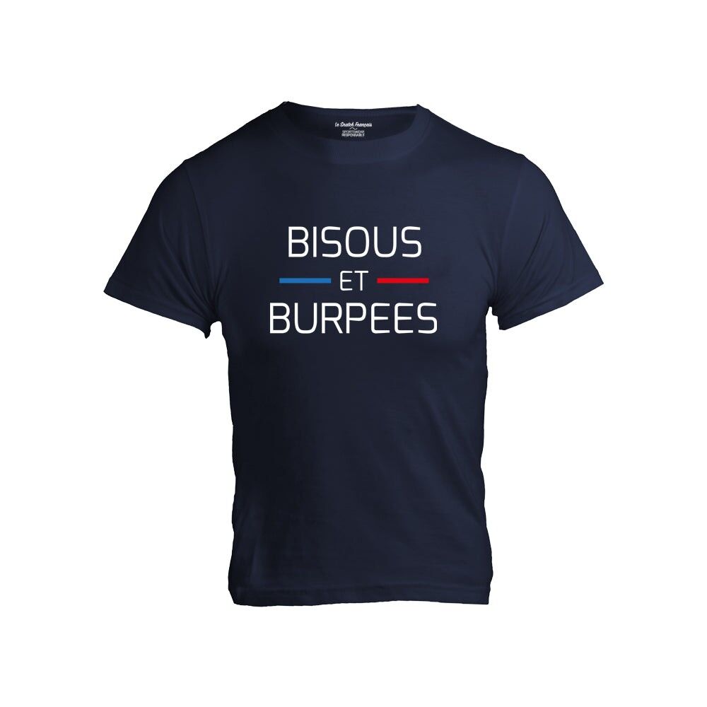 HERREN T-SHIRT - KÜSSE UND BURPEES - Navy