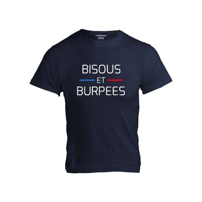 MEN'S T-SHIRT - KISSES AND BURPEES - Navy