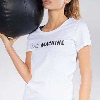 T-SHIRT FEMME - THE MACHINE - Blanc 1