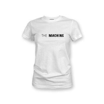 T-SHIRT FEMME - THE MACHINE - Blanc 2