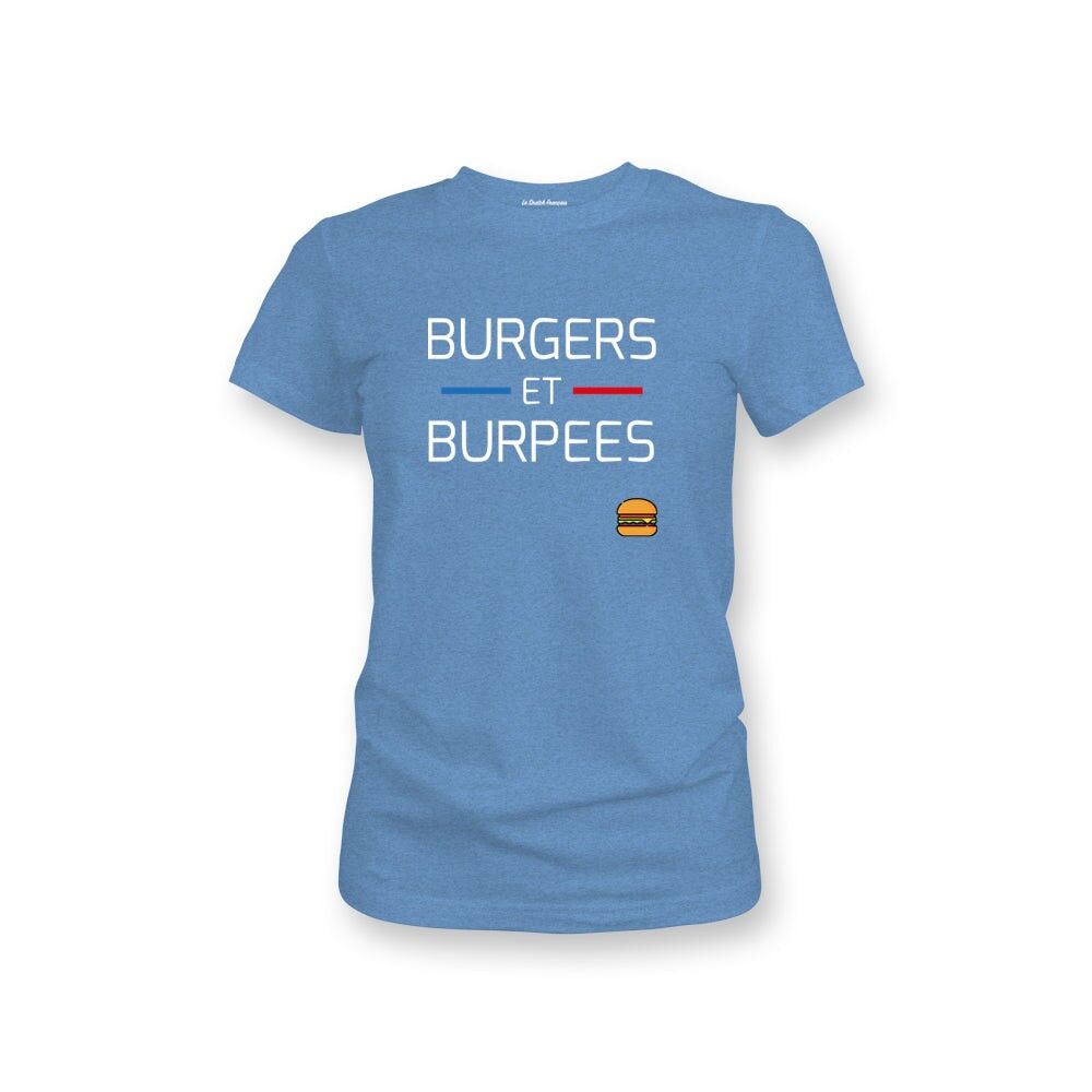 DAMEN T-SHIRT - BURGER UND BURPEES - Oil Blue
