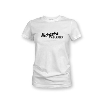 WOMEN'S T-SHIRT - BURGERS & BURPEES - White