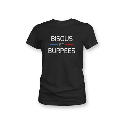 T-SHIRT FEMME - BISOUS ET BURPEES - Noir