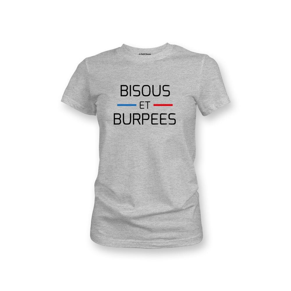 WOMEN'S T-SHIRT - KISSES AND BURPEES - Heather Gray