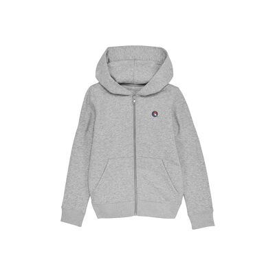 SWEATSHIRT KIDS ZIPPE - Gris Chiné