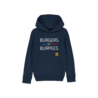 KIDS SWEATSHIRT - BURGERS AND BURPEES - Heather Mauve