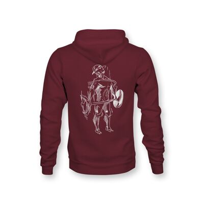 HERREN-SWEATSHIRT MIT REISSVERSCHLUSS - SNATCH - Burgund