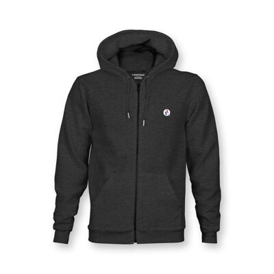 MEN'S ZIPPED SWEATSHIRT - Black