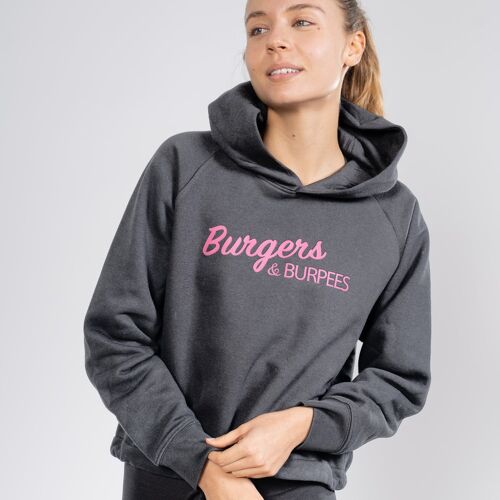 SWEAT-SHIRT FEMME - BURGERS & BURPEES - Noir