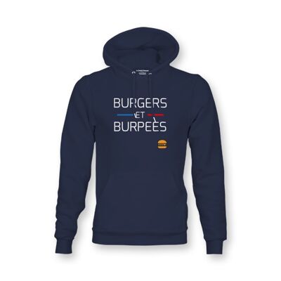 SWEATSHIRT - BURGERS AND BURPEES - Navy