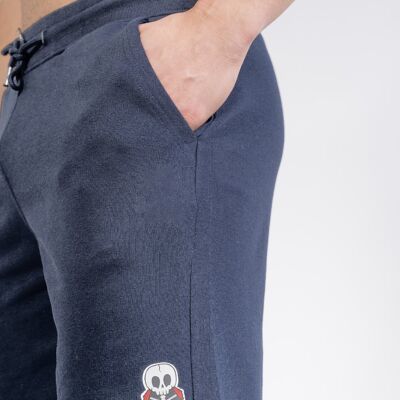 MEN'S ORGANIC COTTON SHORTS - SKULL - Navy